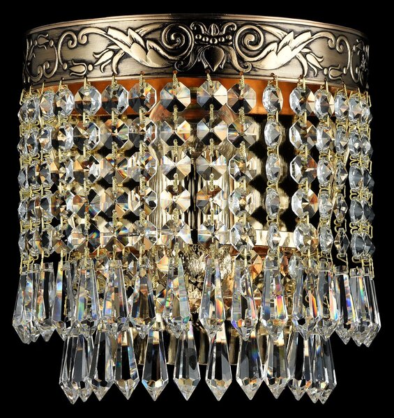Lampada da parete Royal Classic in Metallo Palace Oro Antique