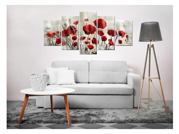 Quadro su vetro acrilico - Scarlet Field