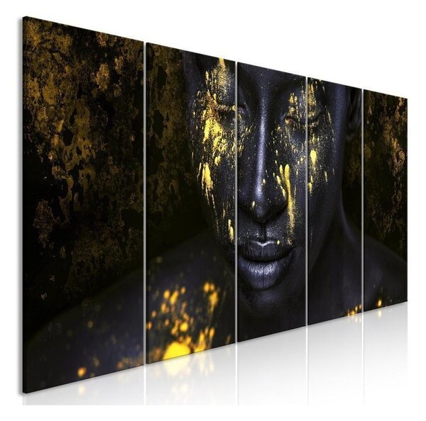 Quadro - Bathed in Gold (5 Parts) Narrow