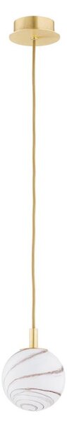 Argon 8450 - Lampadario a sospensione con filo ALMIROS 1xE14/7W/230V diametro 12 cm alabastro oro