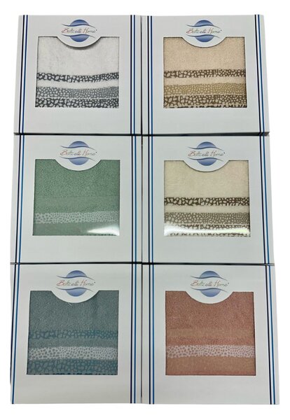 Set asciugamano bagno viso e ospite Cubagua Botticelli Home