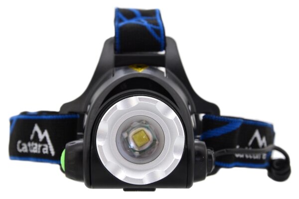 Lampada frontale LED ricaricabile LED/6W/7,4V 5600 mAh IP44 nero/blu