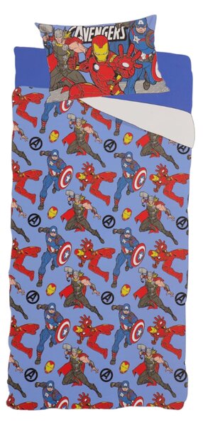 Lenzuola Avengers letto singolo in cotone