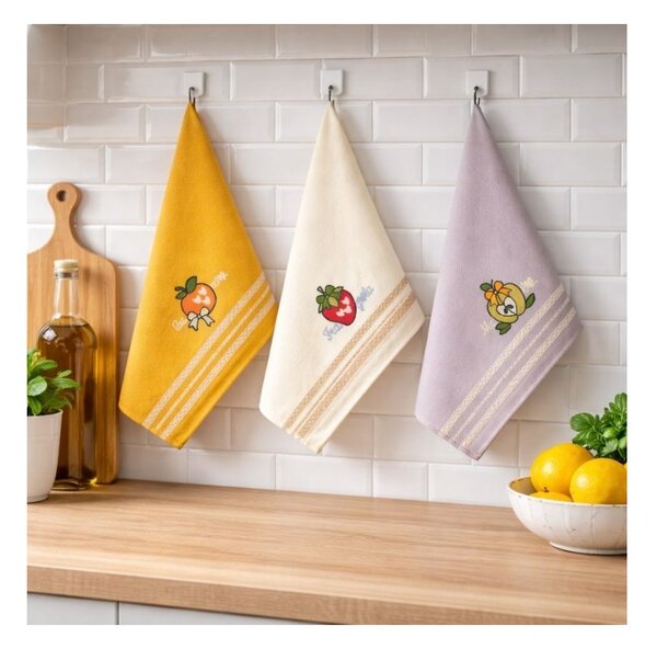Strofinacci cucina Vingi Ricami Macedonia 3 pezzi