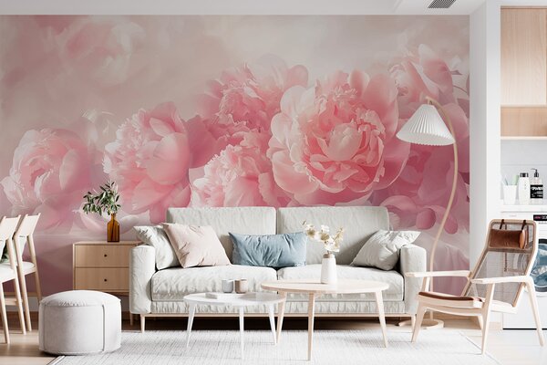 Carta da parati Peonie, Carta da parati 3D, Carta da parati Fiori 3D, w01234 : Uwalls.it
