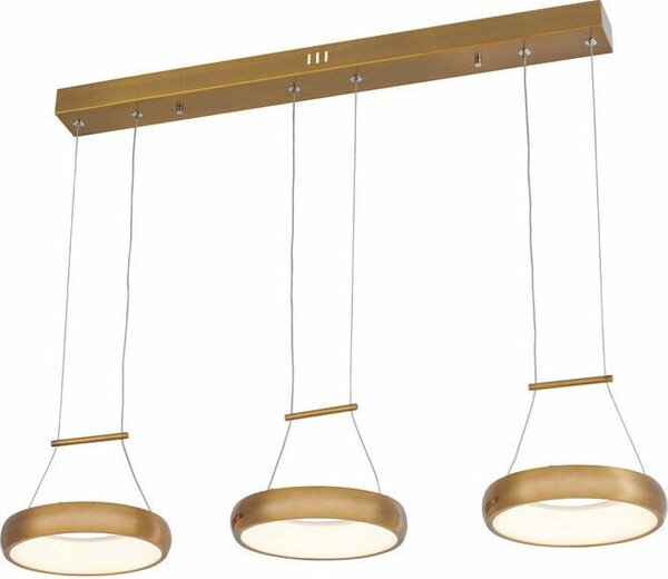Lampada a sospensione LED Thea, oro scuro, 12 W, bianco neutro, 2820 lm, alluminio, dimensioni: 120 x 78 x 20 cm, IP20, Reality