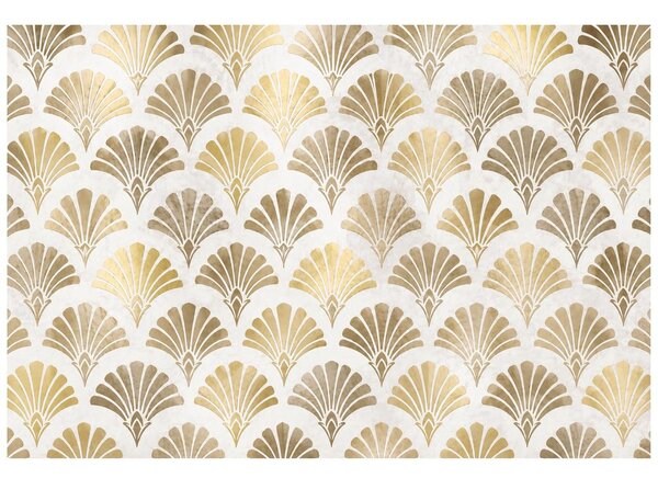 Carta da parati – Conchiglie Art Déco dorate