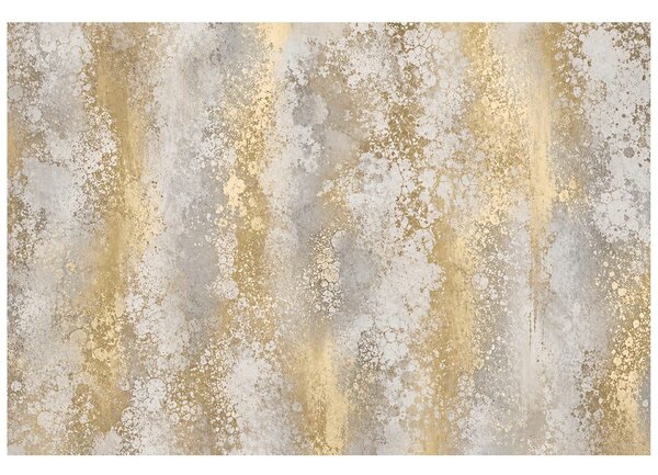 Carta da parati – Patina dorata astratta in stile glamour