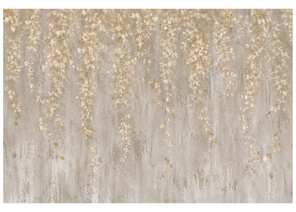 Carta da parati – Fiori pendenti beige glamour