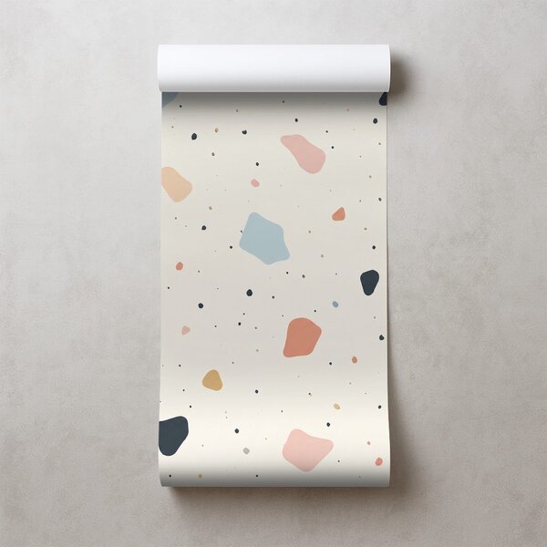 Carta da parati – Forme terrazzo dai toni pastello