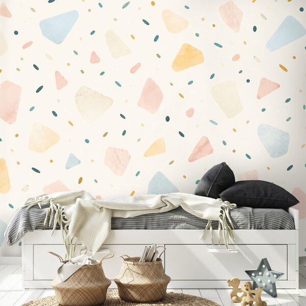 Carta da parati – Forme terrazzo dai toni pastello
