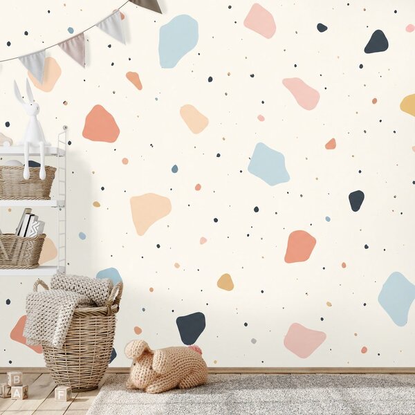 Carta da parati – Forme terrazzo dai toni pastello