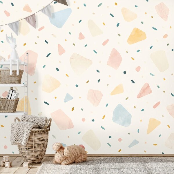 Carta da parati – Forme terrazzo dai toni pastello