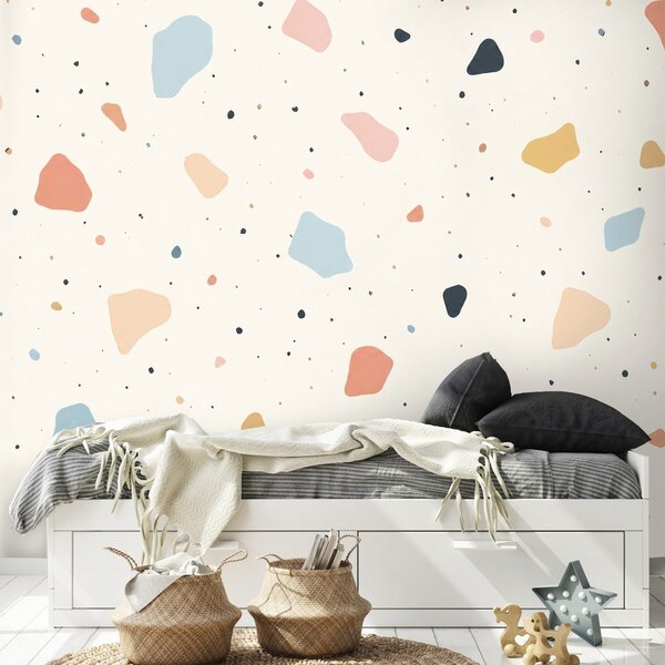 Carta da parati – Forme terrazzo dai toni pastello