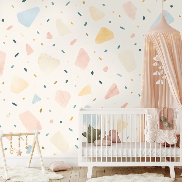 Carta da parati – Forme terrazzo dai toni pastello