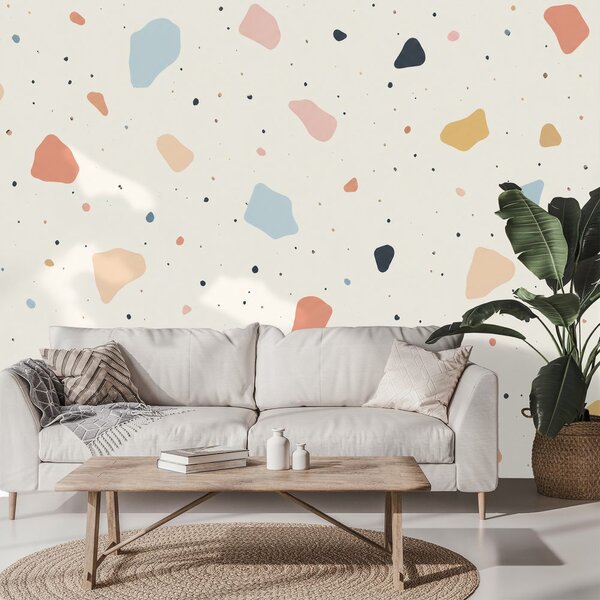 Carta da parati – Forme terrazzo dai toni pastello
