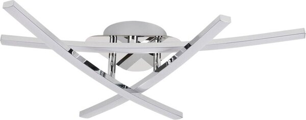Lampada da soffitto a LED Oren 18W 3500K 1440lm, plastica cromata bianca, dimensioni: 9,5x50x50 cm, IP20, Reality