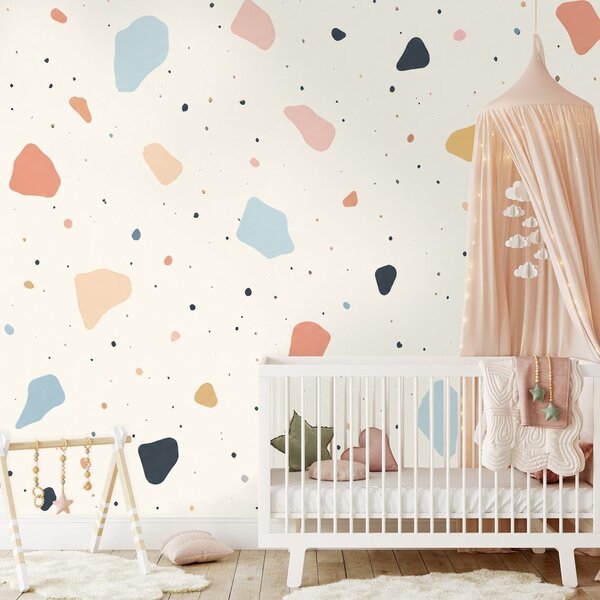 Carta da parati – Forme terrazzo dai toni pastello