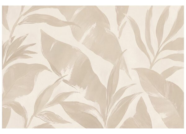 Carta da parati – Foglie tropicali beige