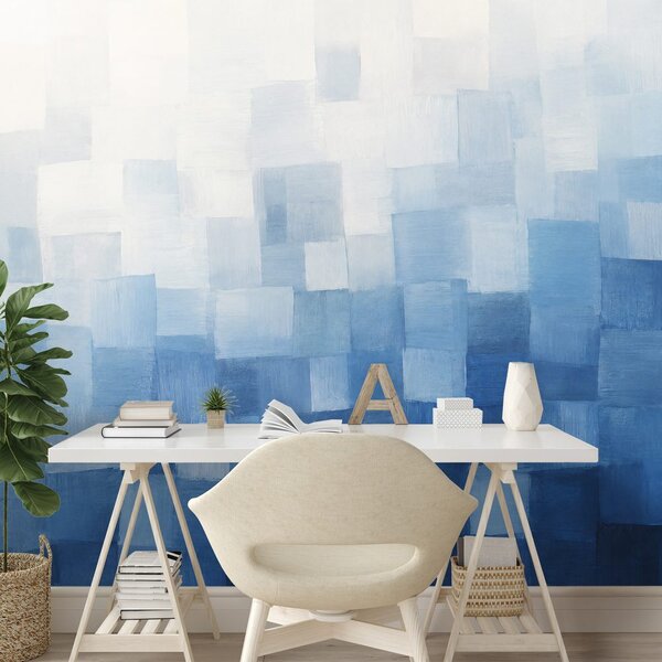 Carta da parati – Forme geometriche astratte blu