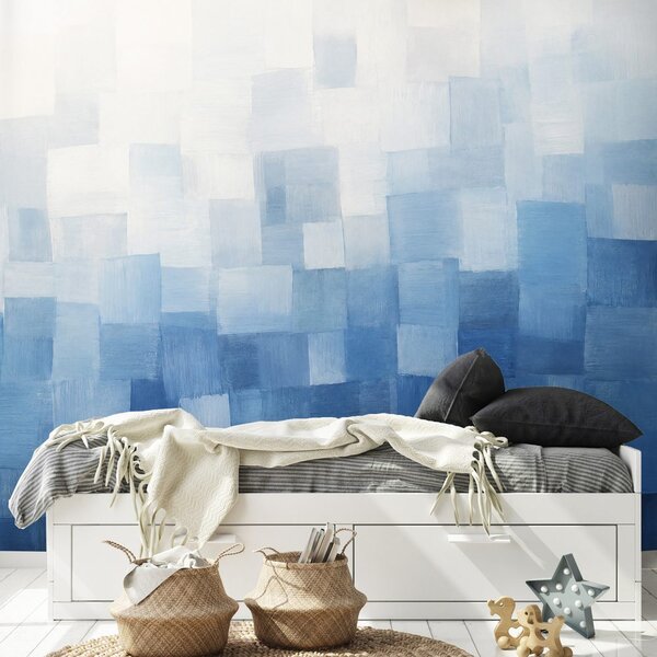 Carta da parati – Forme geometriche astratte blu