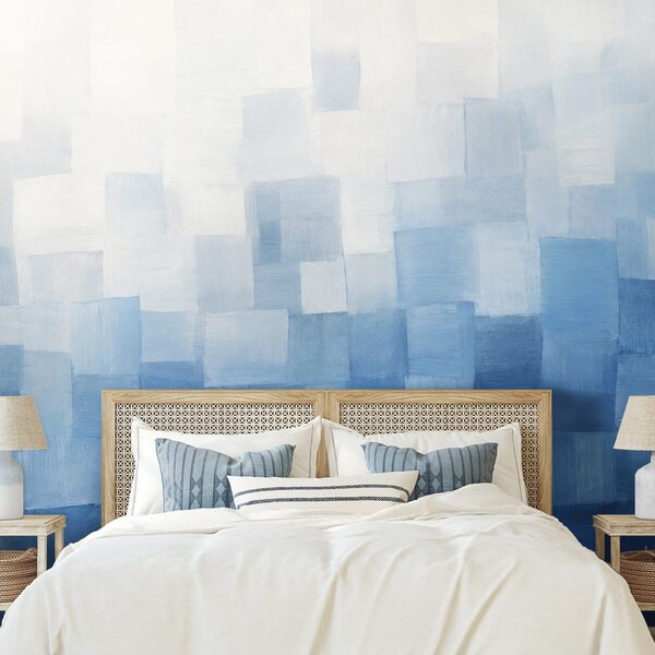Carta da parati – Forme geometriche astratte blu