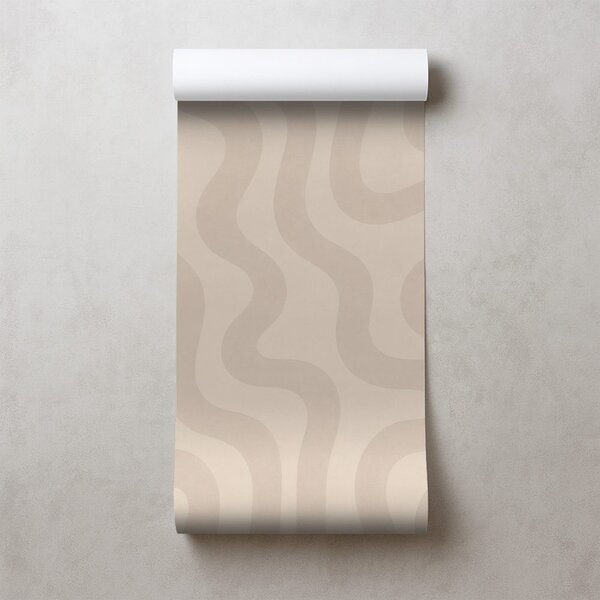 Carta da parati – Onde beige minimaliste