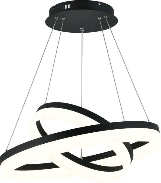 Lampada a sospensione LED Cornelia nera 60W, bianco neutro 4200 lm, acrilico, dimensioni: 120x60x60 cm, IP20, Reality