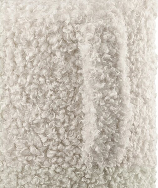 Poggiapiedi beige con rivestimento in bouclé Teddy – Blomus