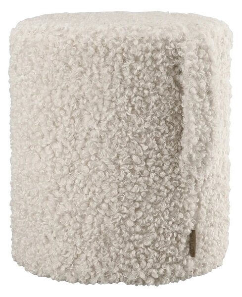 Poggiapiedi beige con rivestimento in bouclé Teddy – Blomus