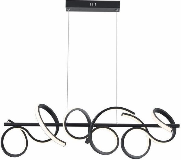 Lampada a sospensione LED Lozanna nera 30W Tonalità di bianco 2400 lm metallo dim.: 120x80x16 cm IP20 Reality