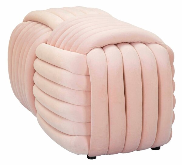 Panchina in velluto rosa chiaro Softy - Mauro Ferretti