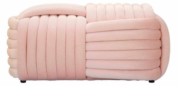 Panchina in velluto rosa chiaro Softy - Mauro Ferretti