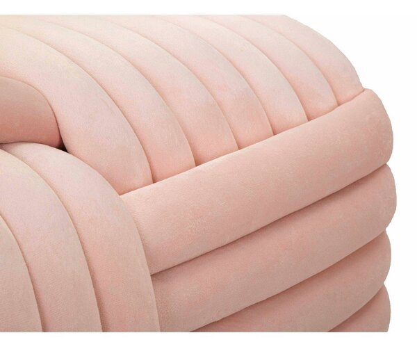 Panchina in velluto rosa chiaro Softy - Mauro Ferretti