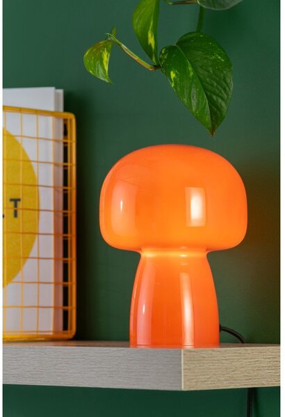 Lampada da tavolo arancione in vetro (altezza totale 20 cm) Fervor – Leitmotiv