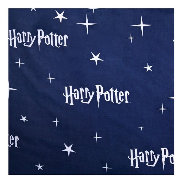 Set copripiumino e federa da bambini blu scuro/grigio in microfibra per letto singolo 140x200 cm Harry Potter "Hogwarts Night" – Jerry Fabrics