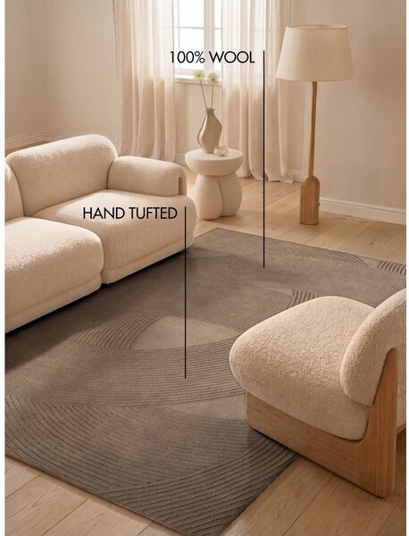 Tappeto marrone in lana 120x170 cm Kensington Victoria – Ted Baker