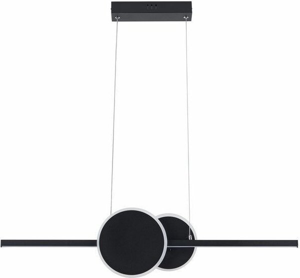 Lampada a sospensione LED Gendra nera 23W, bianco neutro 1840 lm, metallo, dimensioni: 120x80x6 cm, IP20, Reality