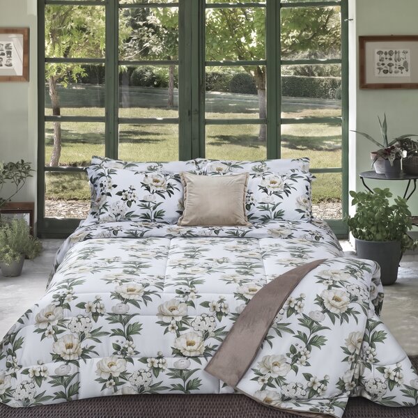 Trapunta MATRIMONIALE - 270X260 Nocturnal BEIGE Raso Di Cotone Caleffi