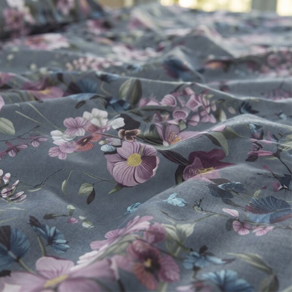 Completo Lenzuola MATRIMONIALE - 250X290 175X205 2 FEDERE 50X80 Helleborus AVIO Percalle Caleffi