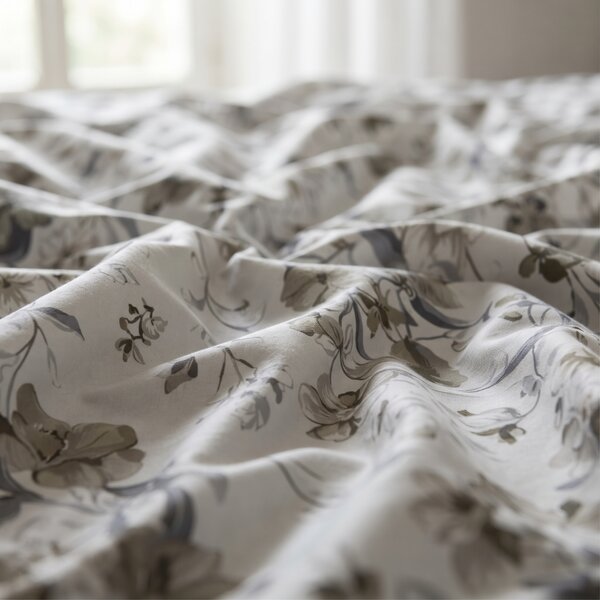Completo Lenzuola MATRIMONIALE - 250X290 175X205 2 FEDERE 50X80 Helleborus BEIGE Percalle Caleffi