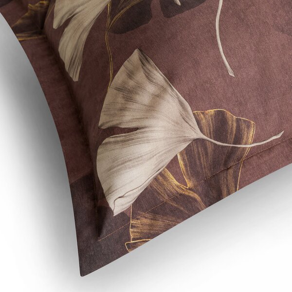 Completo Lenzuola MATRIMONIALE - 250X290 175X205 2 FEDERE 50X80 Ginko MARRONE Percalle Caleffi