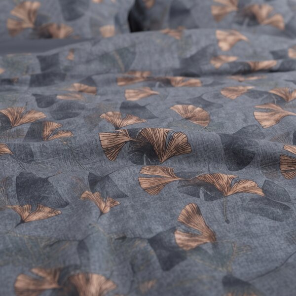 Completo Lenzuola MATRIMONIALE - 250X290 175X205 2 FEDERE 50X80 Ginko GRIGIO Percalle Caleffi