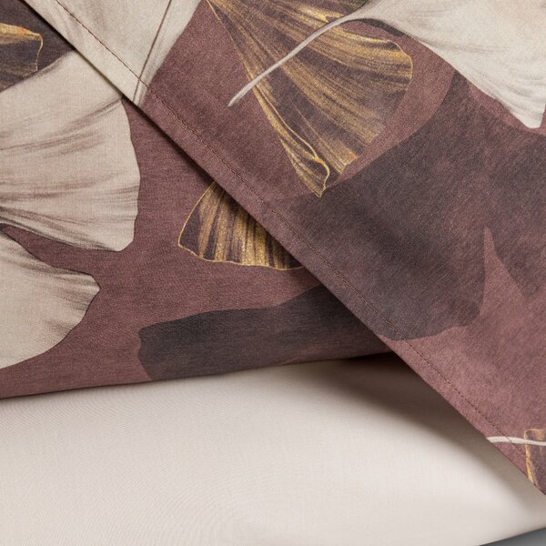 Completo Lenzuola MATRIMONIALE - 250X290 175X205 2 FEDERE 50X80 Ginko MARRONE Percalle Caleffi