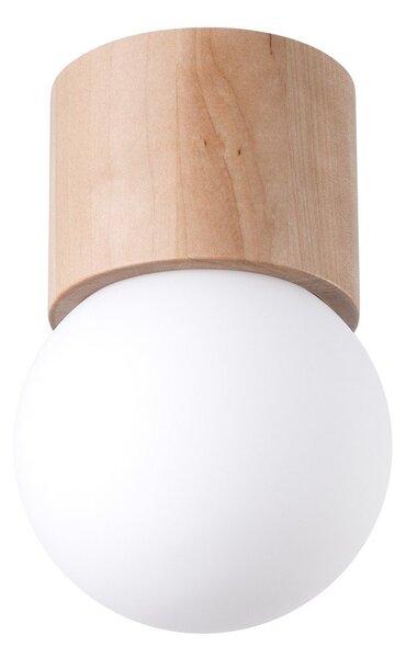 Plafoniera bianca/di colore naturale con paralume in vetro ø 12 cm Surtur – Sollux