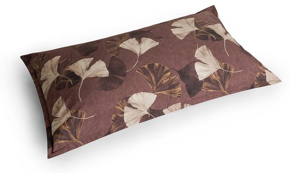 Copripiumino Con Federe MATRIMONIALE - 255X255 2 FEDERE50X80 Ginko MARRONE Percalle Caleffi