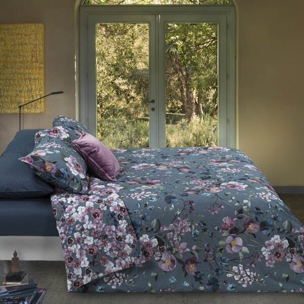Copripiumino Con Federe MATRIMONIALE - 255X255 2 FEDERE50X80 Helleborus AVIO Percalle Caleffi