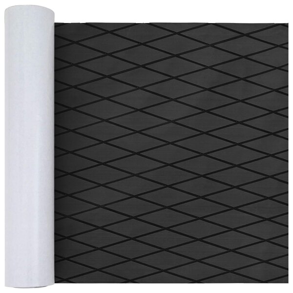 Tappetino antiscivolo a righe, grigio scuro e nero, 190 x 70 cm, in EVA