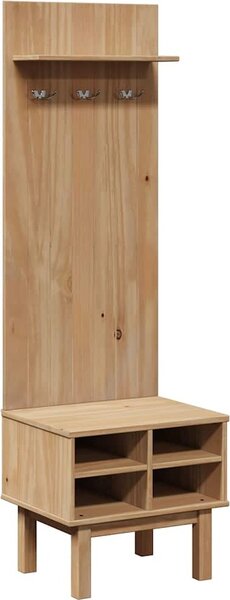 VidaXL Appendiabiti da corridoio OTTA 50x40x160 cm in legno di pino massiccio