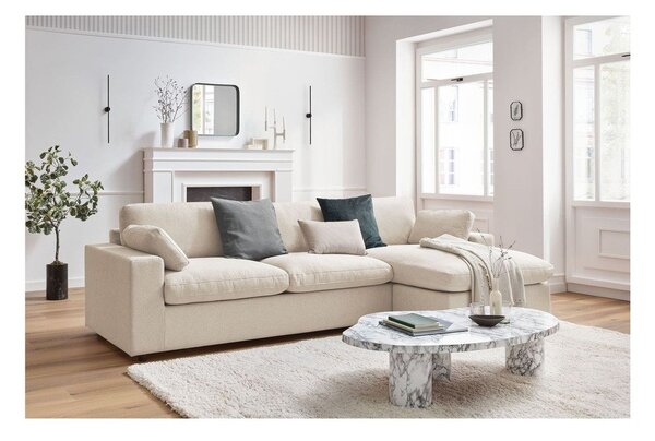 Divano angolare beige Belair – Bobochic Paris